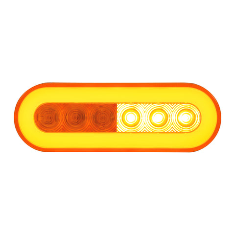 22 LED 6" Oval GloLight (Turn Signal) - Amber LED/Amber Lens