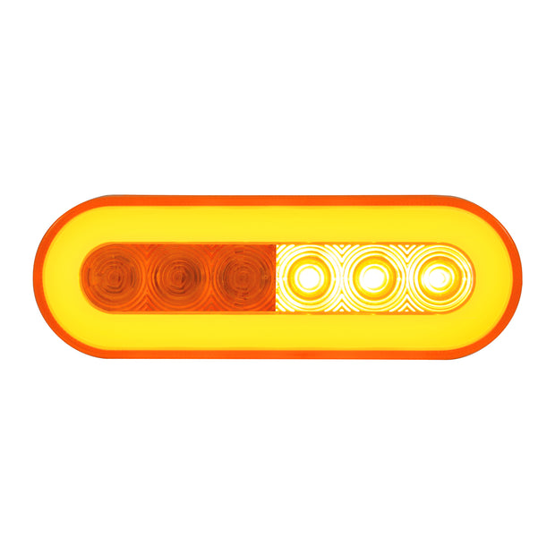 22 LED 6" Oval GloLight (Turn Signal) - Amber LED/Amber Lens