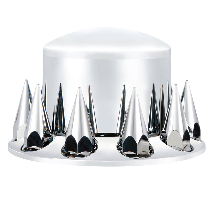 Dome Rear Axle Cover With 33mm Spike Thread-On Nut Covers - Chrome