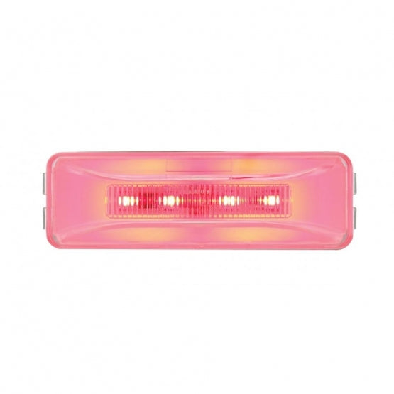 10 LED Rectangular GloLight (Clearance/Marker) - Red LED/Clear Lens