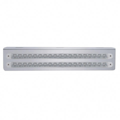 12-3/4" Stainless Light Bracket With 2X 19 LED 12" Light Bars - Amber LED/Clear Lens