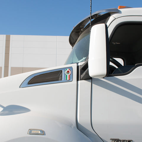 Chrome Die Cast Mexico Flag Emblem