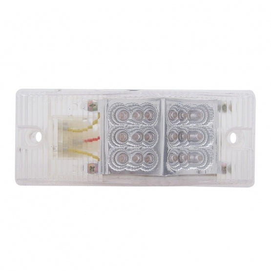 18 LED Reflector Light (Park, Turn &amp; Clearance) - Amber LED/Clear Lens