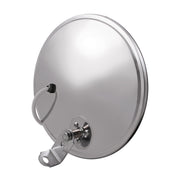 8-1/2" 430 Stainless Steel Heated 320R Convex Mirror - Offset Mounting Stud