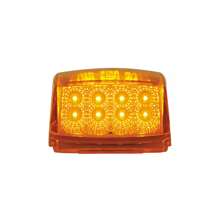 17 LED Reflector Square Cab Light - Amber LED/Amber Lens