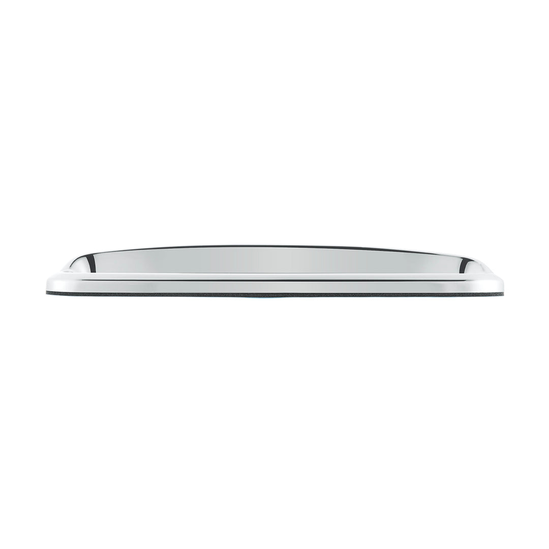 Chrome Bezel With Visor For 4-3/8" X 7/8" Kenworth Glove Box Emblem