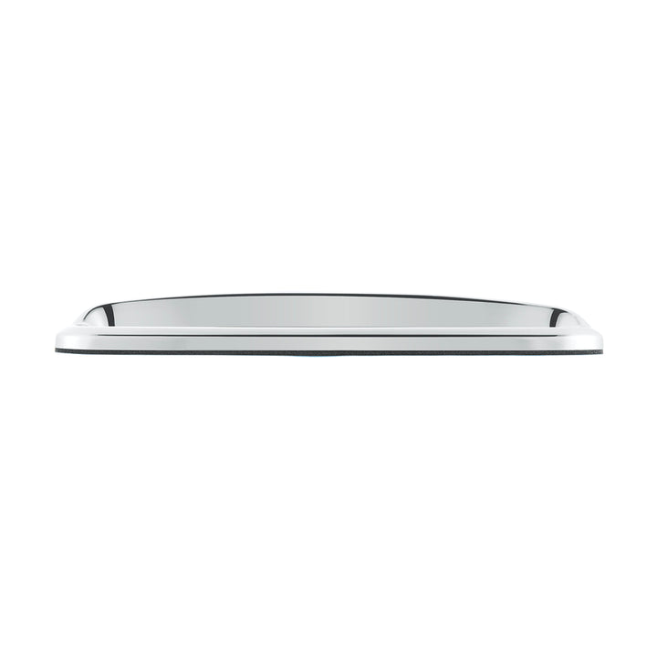 Chrome Bezel With Visor For 4-3/8" X 7/8" Kenworth Glove Box Emblem