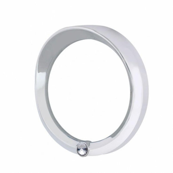 Signature Series Speed/Tachometer Gauge Bezel With Visor For 2006+ Peterbilt -Clear Crystal