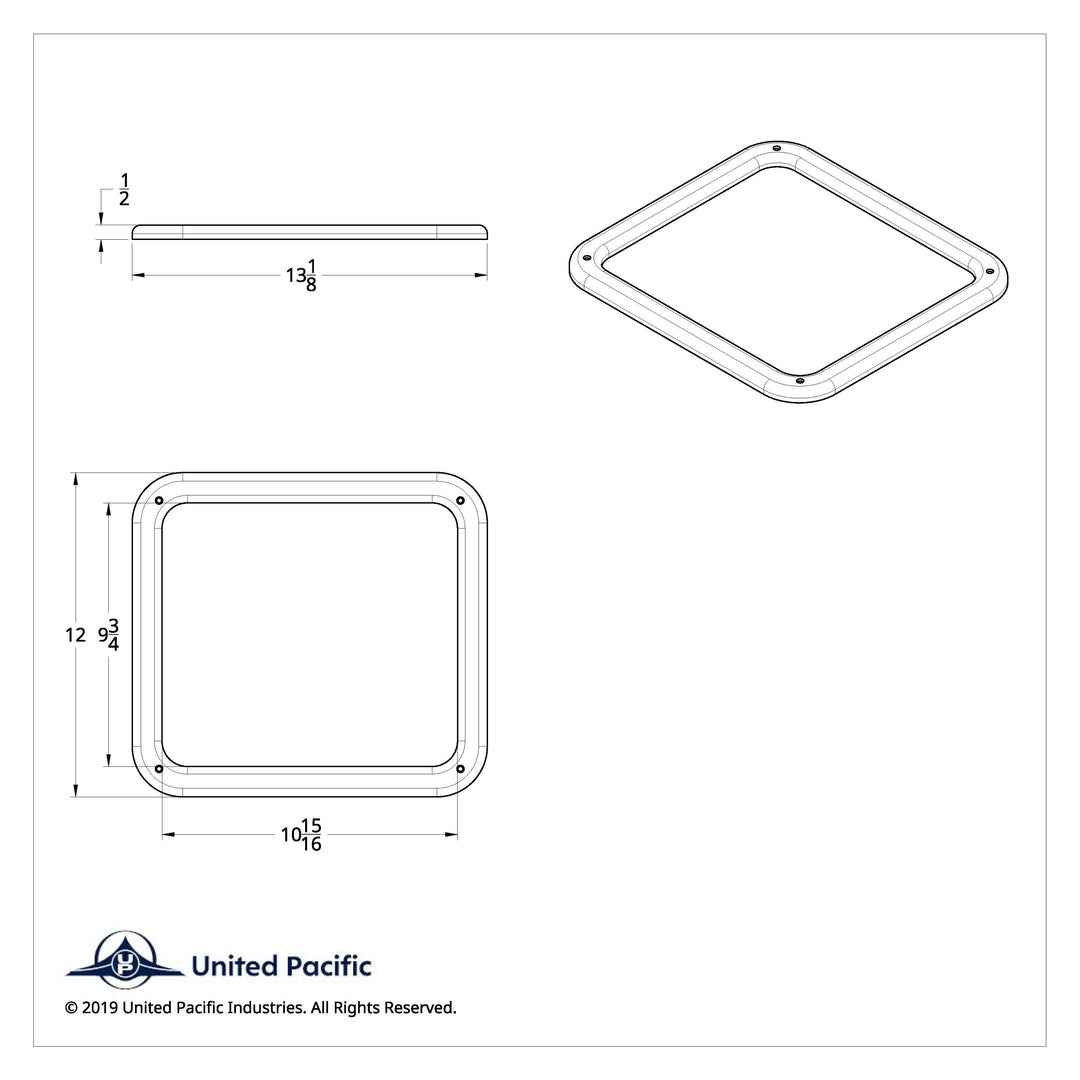 Chrome Plastic KW Daylight Door W900 View Window Trim With Hardware
