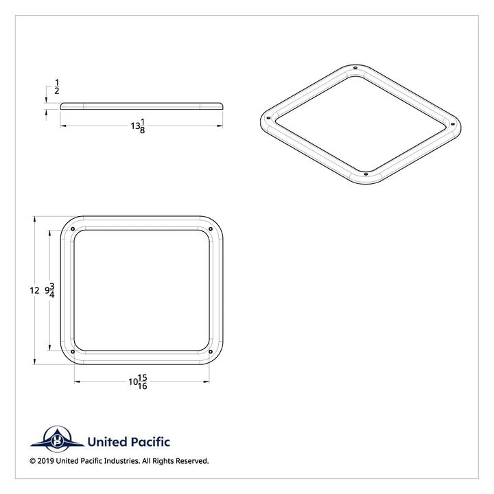Chrome Plastic KW Daylight Door W900 View Window Trim With Hardware