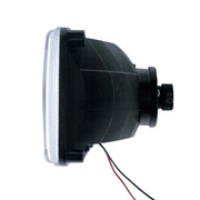 4" X 6" Crystal Headlight With 9 Amber LED Position Light - Low Beam
