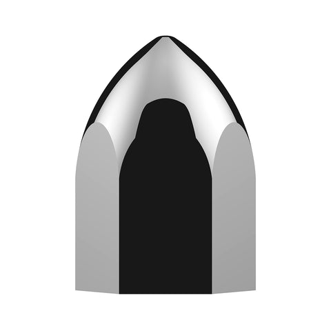 1-1/2" X 2-3/4" Chrome Plastic Bullet Nut Covers - Push-On (20-Pack)