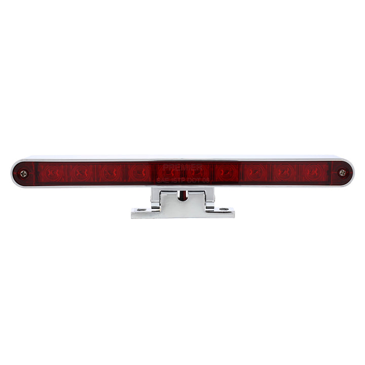 10 LED Split Function 3rd Brake Light With Chrome Swivel Pedestal Base - Red LED/Red Lens