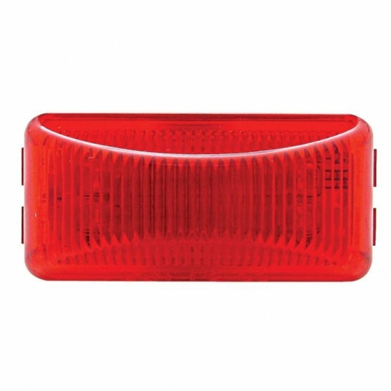 6 LED Rectangular Light (Clearance/Marker) - Red LED/Red Lens
