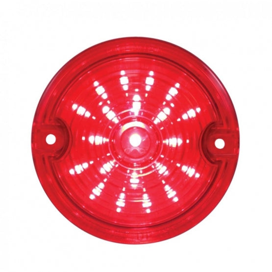 21 LED 3-1/4" Dual Function Signal Light For Harley Motorcycle With 1157 Plug - Red LED/Red Lens