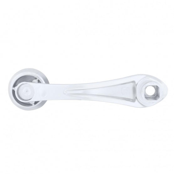 Chrome Die-Cast Window Crank With 16-Spline 7/16” OD Adapter - Indented