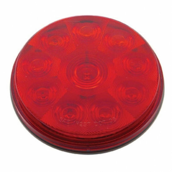 2-1/2" Bolt Pattern SS Spring Loaded Bar With 6X 4" 10 LED Lights -Red LED &amp; Lens (Pair)