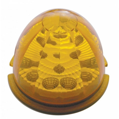 17 LED Reflector Watermelon Flush Mount Kit With Low Profile Bezel - Amber LED/Amber Lens