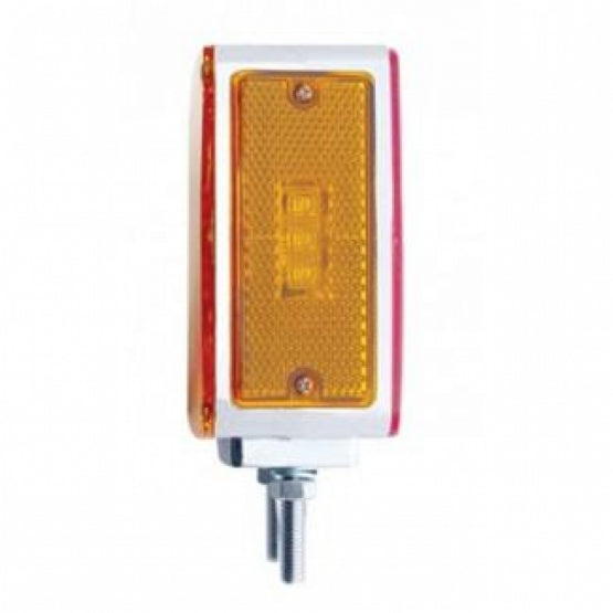 45 LED Double Stud Double Face Turn Signal Light (Passenger) - Amber &amp; Red LED/Amber &amp; Red Lens