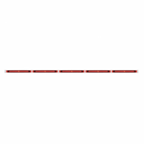 94" Stainless Steel Light Bracket - 19 LED 17-1/4" Light Bar x 5 With Red LED/Red Lens