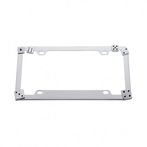 Dice License Plate Frame - Chrome
