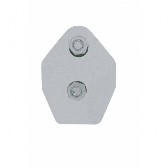 30" Chrome 45-Degree Angled Heavy Duty Mud Flap Hangers - 2" Bolt Pattern (Pair)