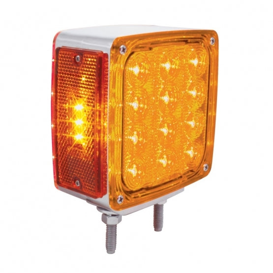 27 LED Double Face Turn Signal Light (Passenger) - Amber &amp; Red LED/Amber &amp; Red Lens