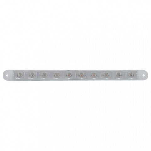 10 LED 9" Turn Signal Light Bar - Amber LED/Clear Lens
