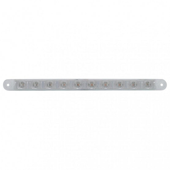 10 LED 9" Turn Signal Light Bar - Amber LED/Clear Lens