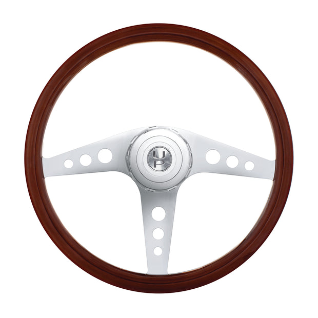18" Chrome GT Steering Wheel With Hub & Horn Button Kit For Peterbilt (1998-2005) & Kenworth (2001-2002)