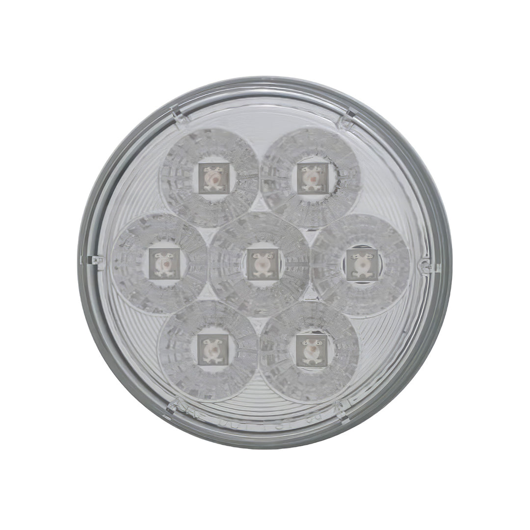 7 LED 4" Reflector Turn Signal Light - Amber LED/Clear Lens