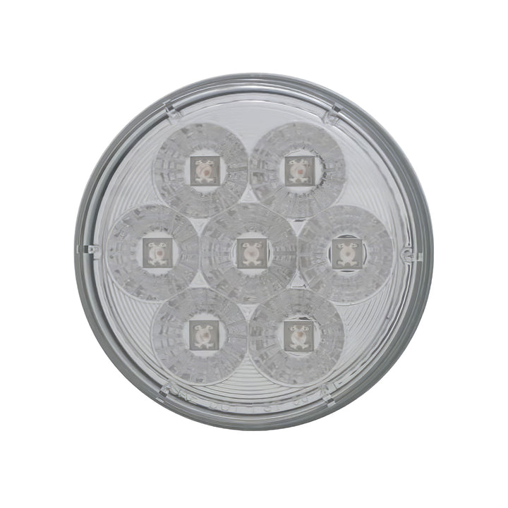 7 LED 4" Reflector Turn Signal Light - Amber LED/Clear Lens