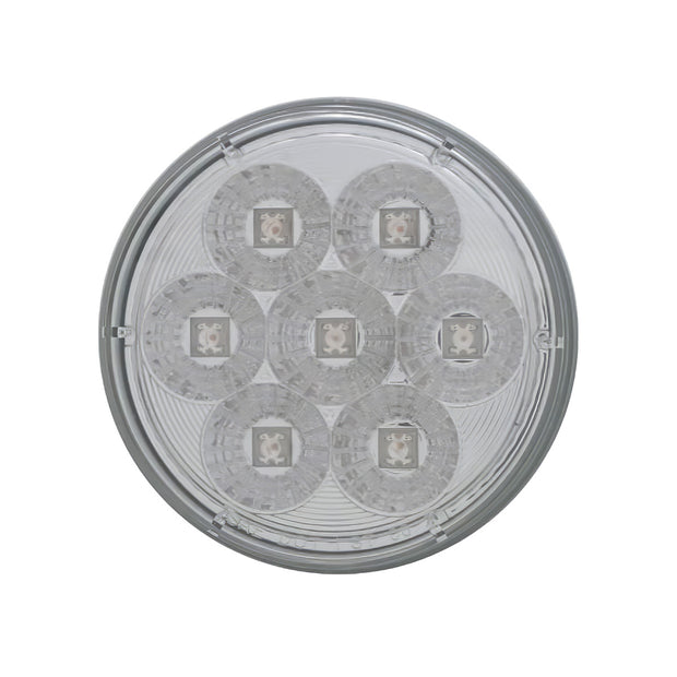 7 LED 4" Reflector Turn Signal Light - Amber LED/Clear Lens