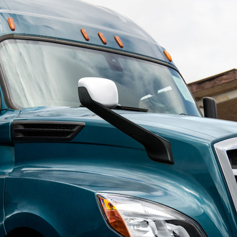 Chrome Plastic Hood Mirror Cover For 2018-2024 Freightliner Cascadia-Passenger