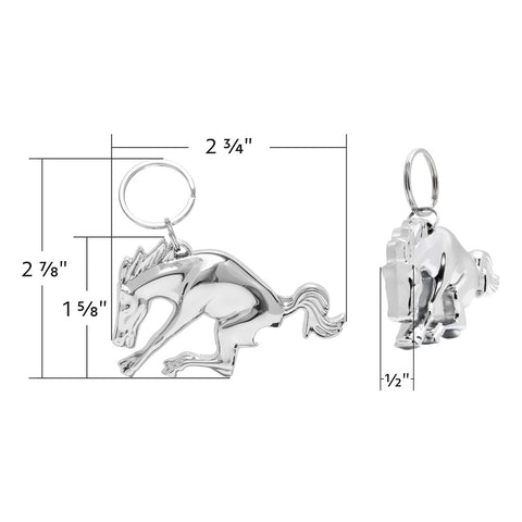 Chrome Bucking Horse Keychain/Bottle Opener