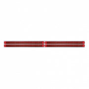 Chrome Top Mud Flap Plate With Four 19 LED 12" Reflector Light Bars - Red LED/Red Lens (Each)