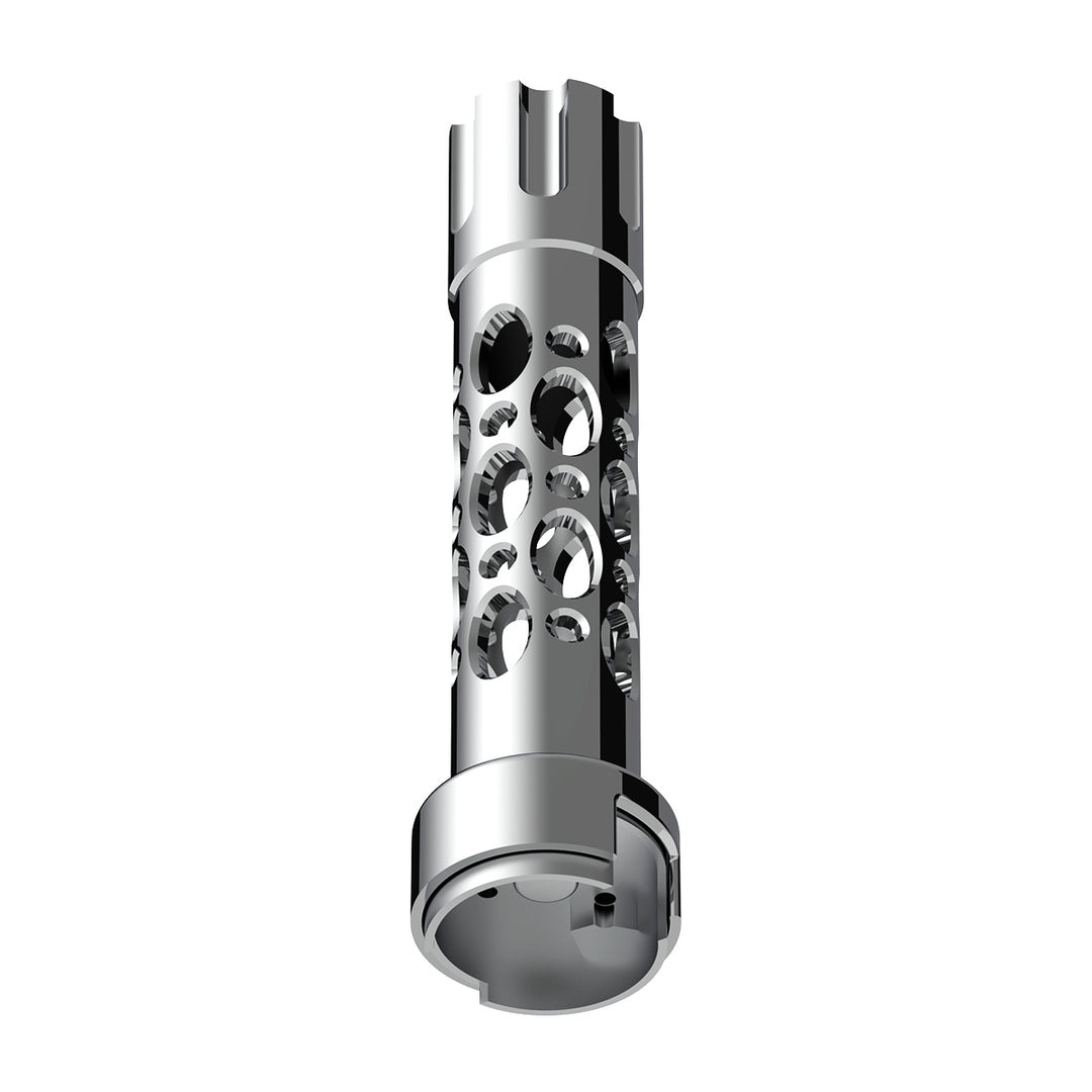 Austin Style Gun Cylinder Gearshift Knob With 13/15/18 Speed Adapter - Chrome/Vertical