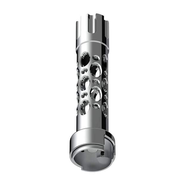 Austin Style Gun Cylinder Gearshift Knob With 13/15/18 Speed Adapter - Chrome/Vertical