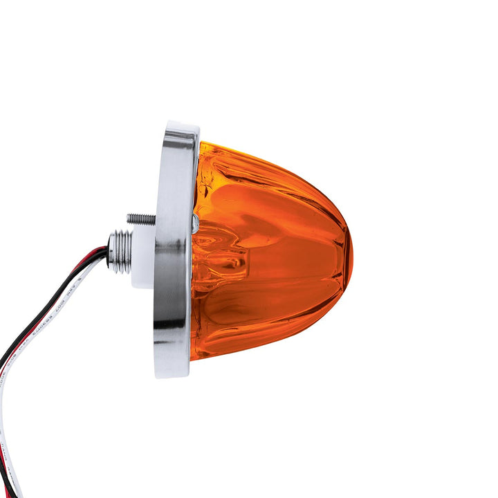 Glass Watermelon Light Kit With 2 LED Light-Amber LED/Dark Amber Lens