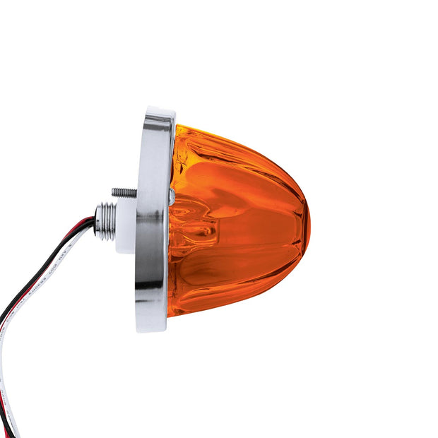 Glass Watermelon Light Kit With 2 LED Light-Amber LED/Dark Amber Lens