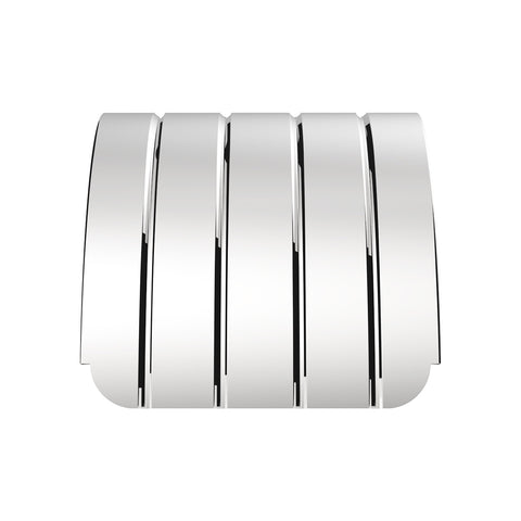 120" 430 Stainless Steel (16ga) Beaded Edge Ribbed Full Fender 54" Spread - SR Series (Pair)