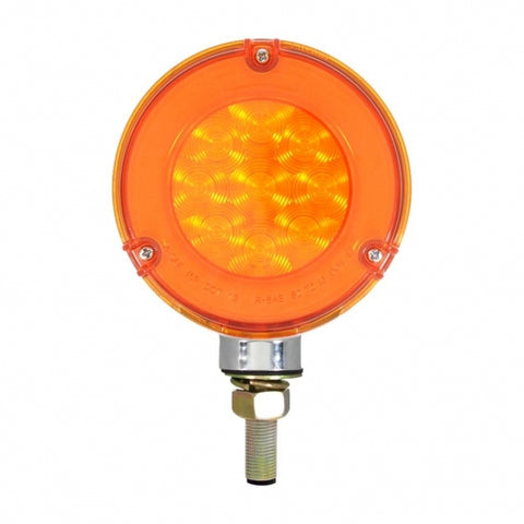 54 LED Single Stud Double Face GloLight (Turn Signal) - Amber & Red LED/Amber & Red Lens