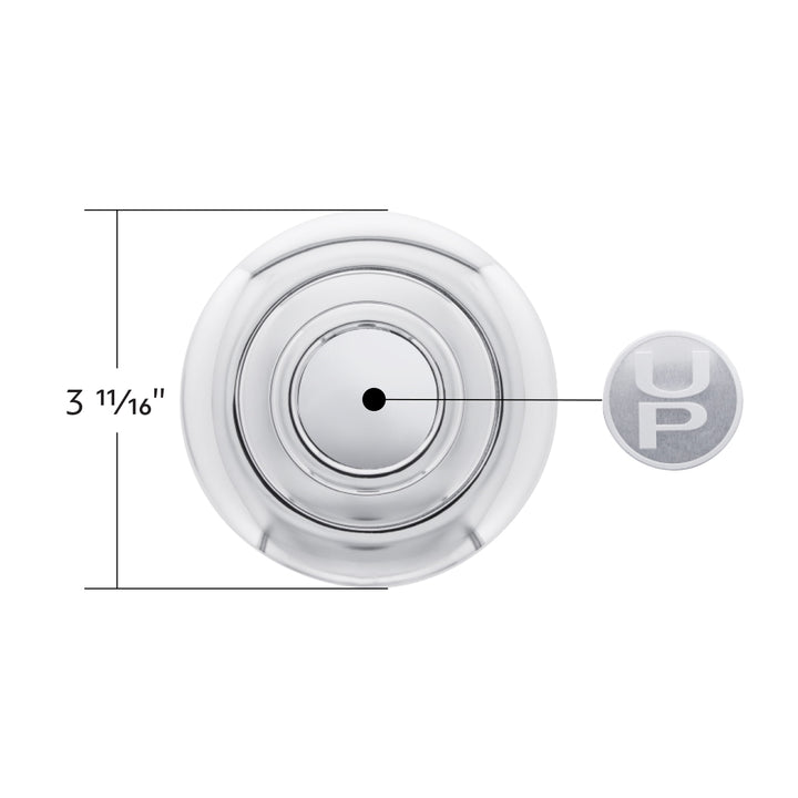 Chrome Aluminum Steering Wheel Horn Button With UP Logo