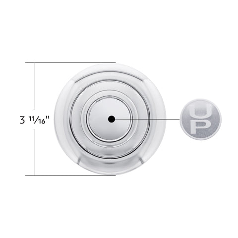 Chrome Aluminum Steering Wheel Horn Button With UP Logo
