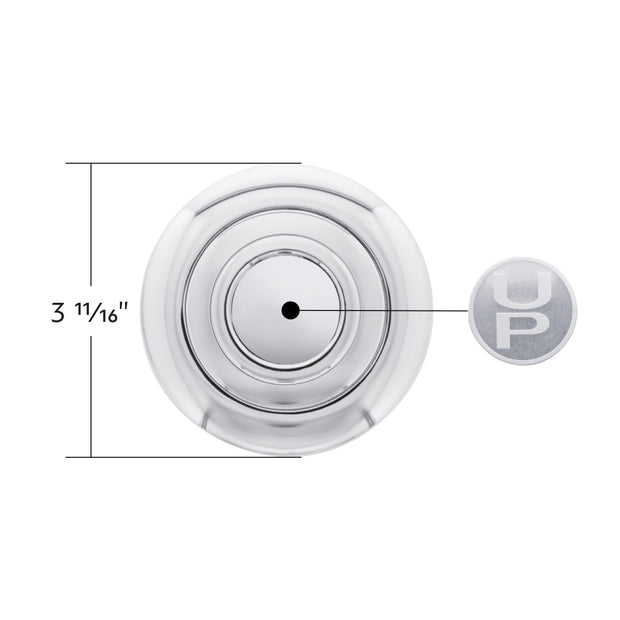 Chrome Aluminum Steering Wheel Horn Button With UP Logo