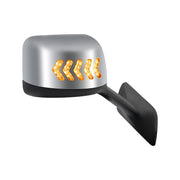 Chrome Plastic Hood Mirror Assembly With Sequential LED Turn Signals For 2018-2024 International LT-Passenger