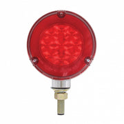 54 LED Single Stud Double Face GloLight (Turn Signal) - Amber & Red LED/Amber & Red Lens