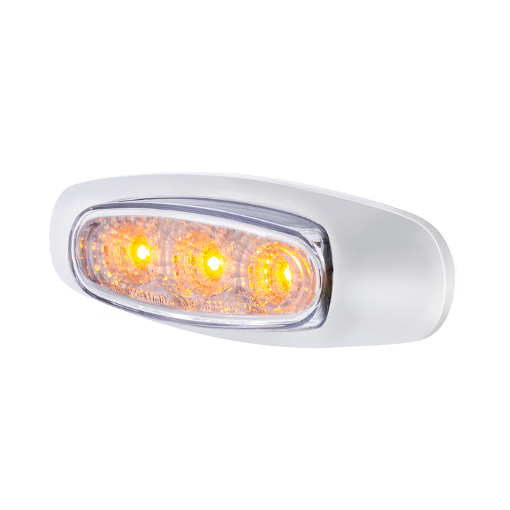 5 LED Reflector Light (Auxiliary/Utility) With Side Ditch Light - Amber LED/Clear Lens (Card)