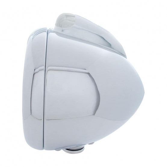 Stainless Steel Guide 682-C Headlight No Bulb With LED Signal - Clear Lens