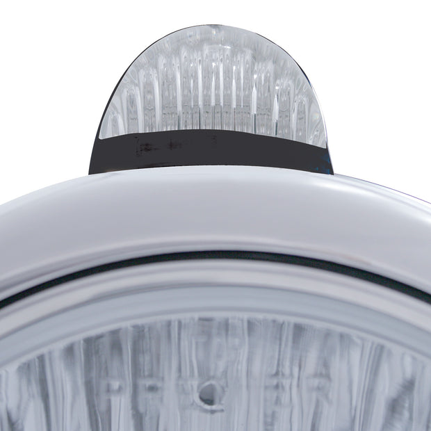 Black Guide 682-C Headlight H4 & Dual Mode LED Signal - Clear Lens